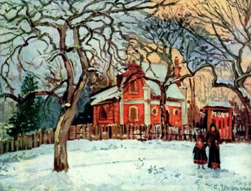  trees Painting - chestnut trees louveciennes winter 1872 Camille Pissarro